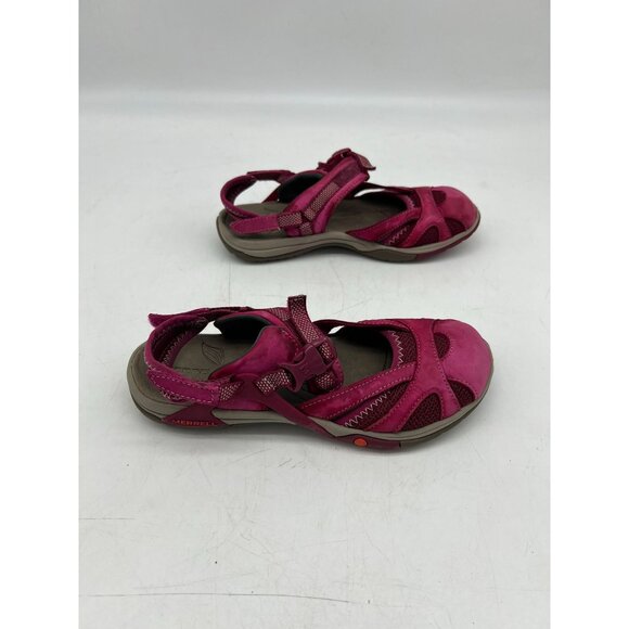 Merrell Women's Azura Wrap Mary Jane Closed Toe Flat Sandal Size 7 Pink Casual - Picture 5 of 7